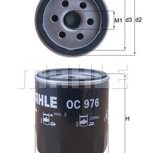 MAHLE Filter ulja OC 976